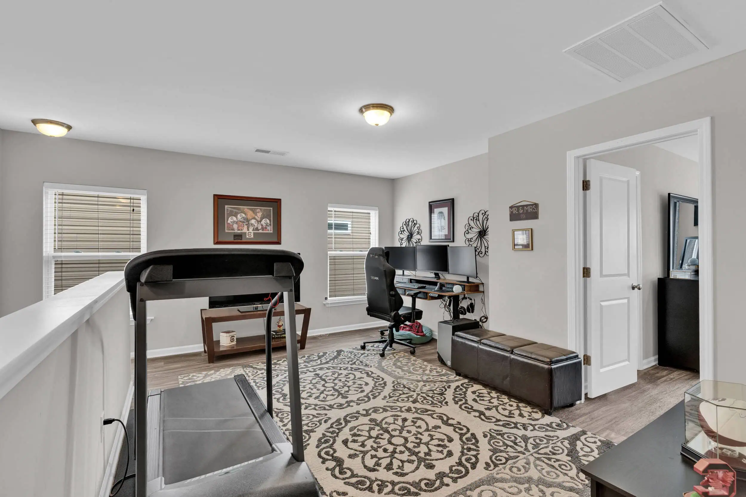 Professionally edited residential home office photograph