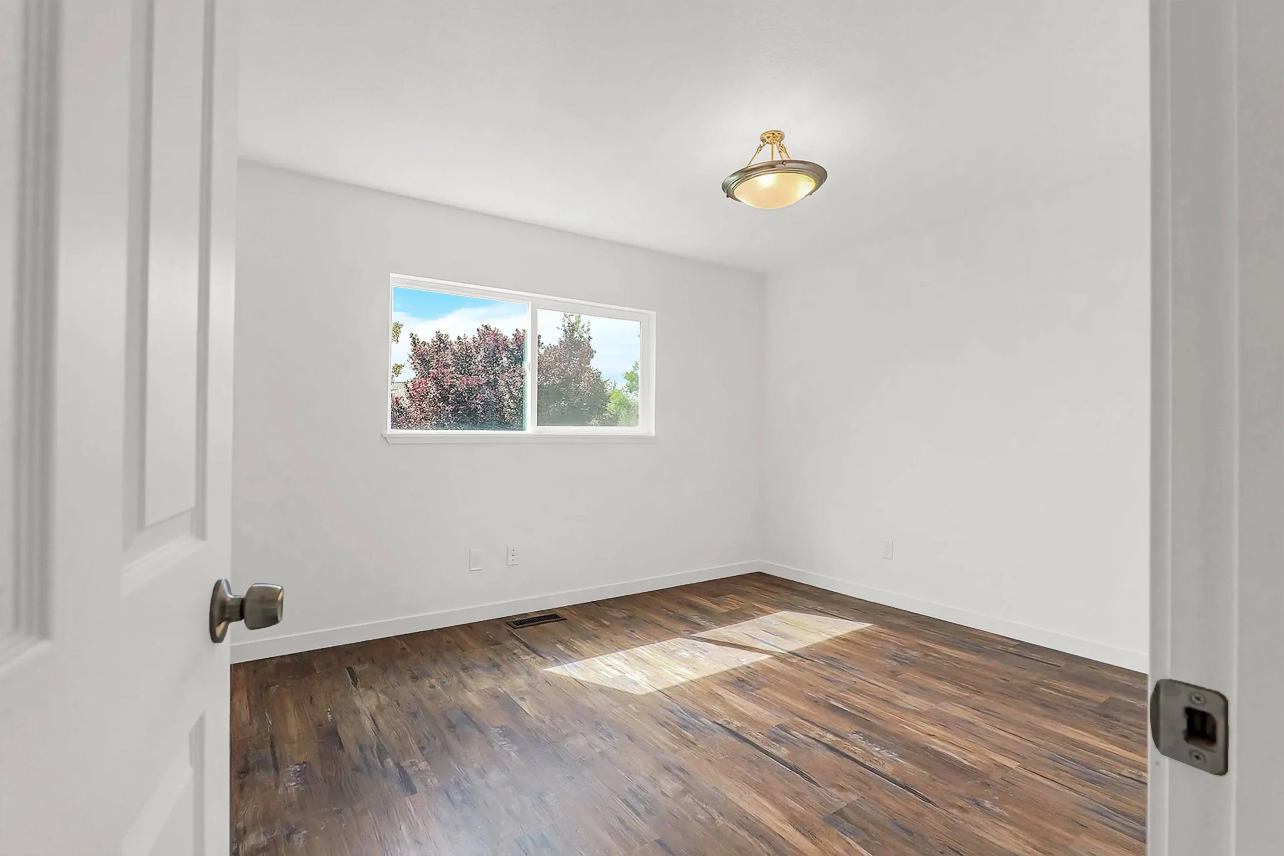Empty bedroom before virtual staging