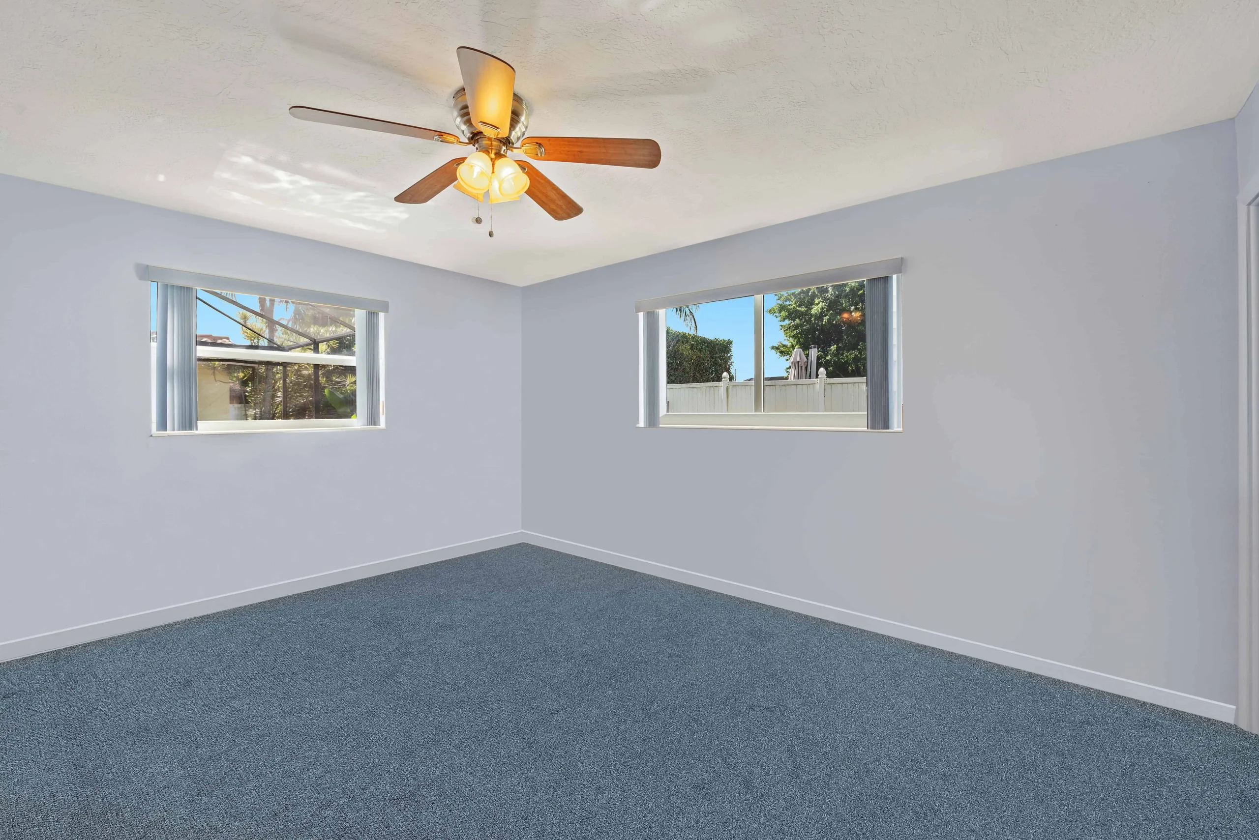 Clean empty room after professional item removal editing